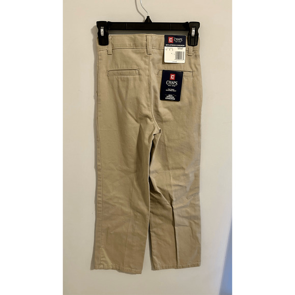 NWT Chaps Approved Schoolwear Flat Front Khaki Pants Regular 10 New - Picture 3 of 8